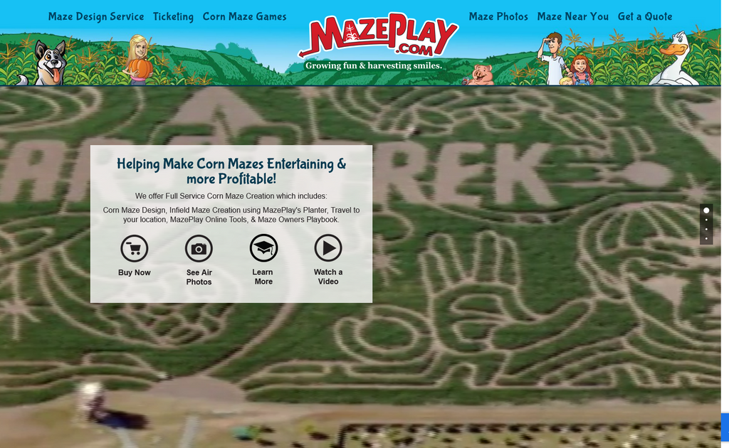 Website Design & Creation for corn maze website URL 1