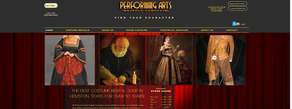 Website Design & Creation for costume rental website URL 1