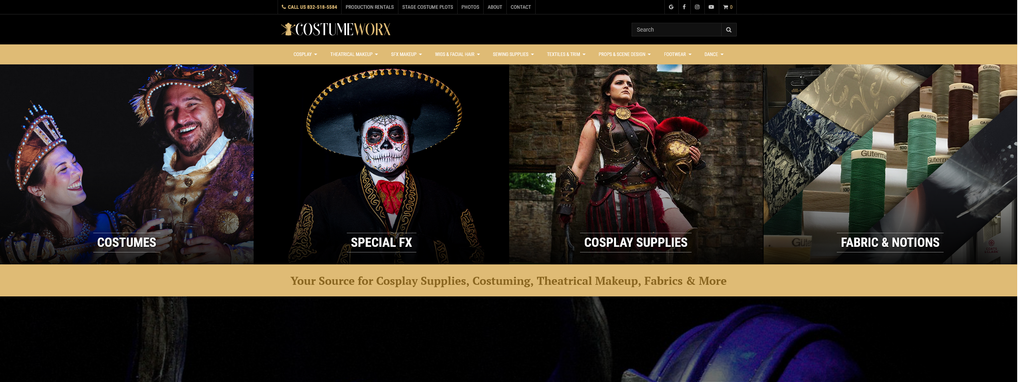 Website Design & Creation for costume rental website URL 3