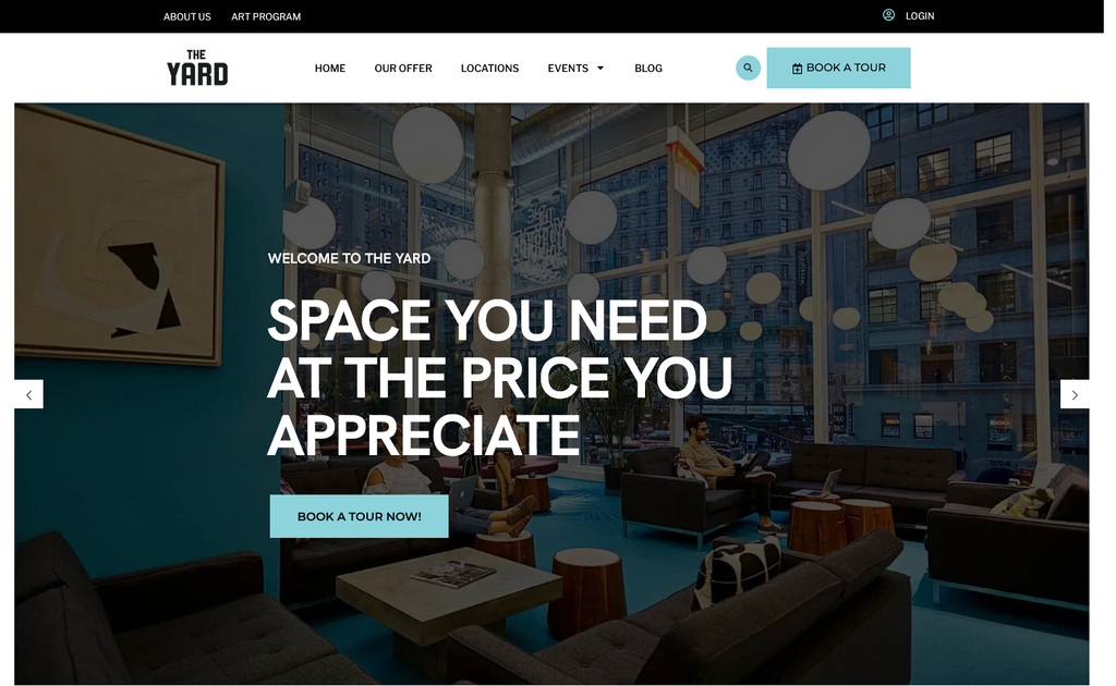 Website Design & Creation for coworking space website URL 2
