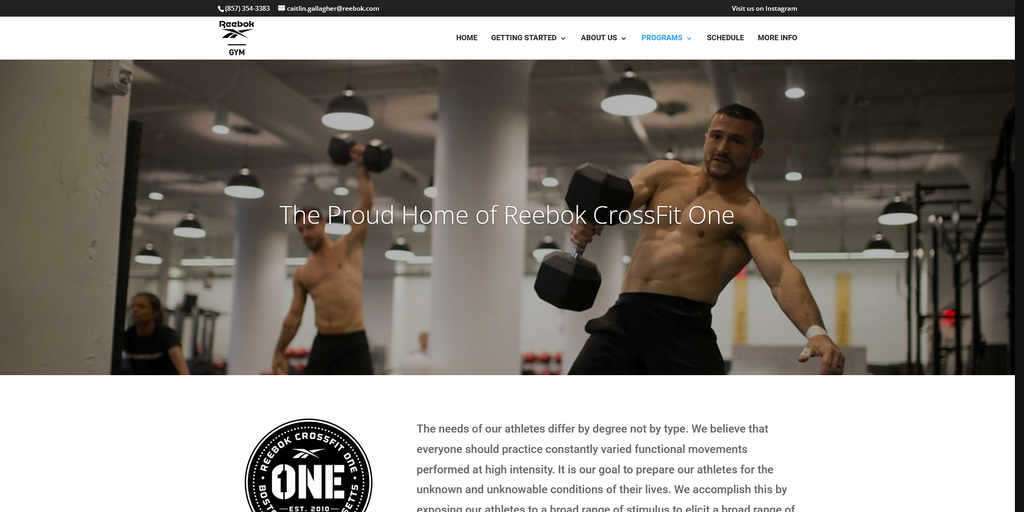 Website Design & Creation for crossfit gym website URL 2