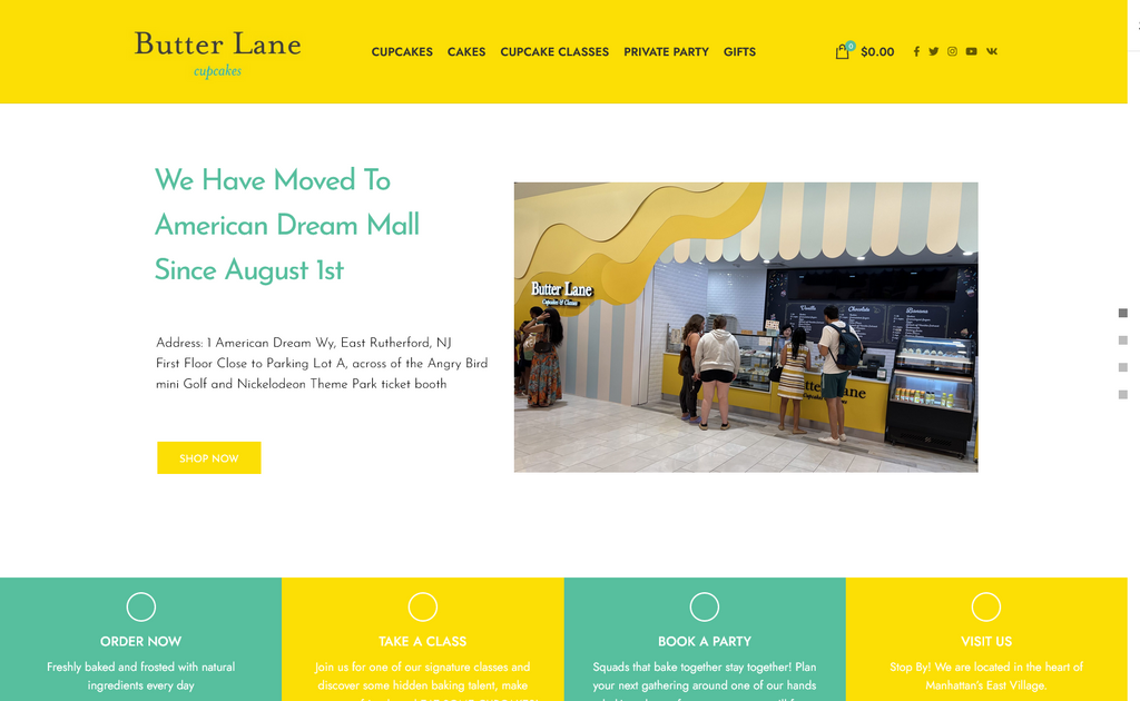 Website Design & Creation for cupcake shop website URL 4