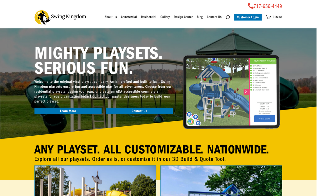 Website Design & Creation for custom playsets website URL 4