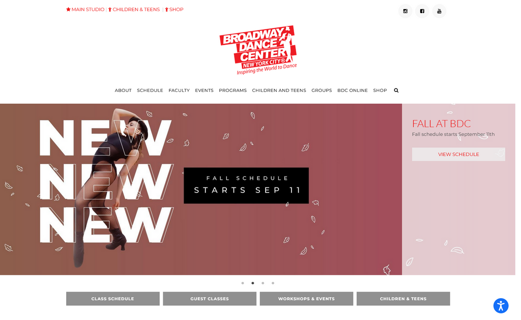 Website Design & Creation for dance studio website URL 2