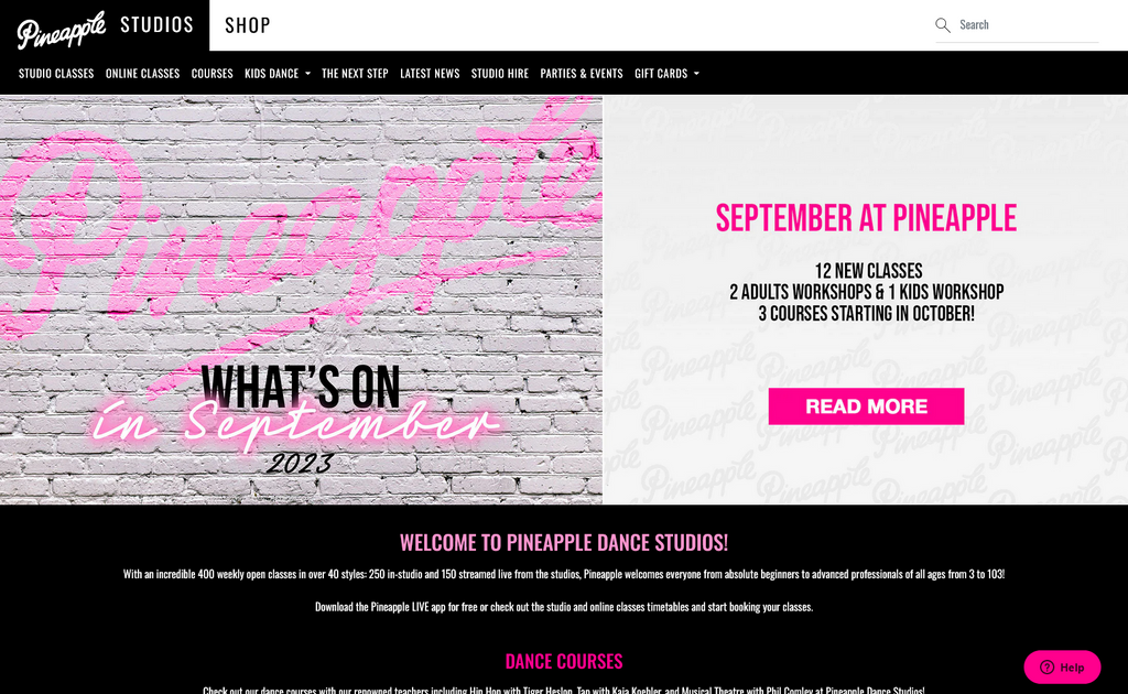 Website Design & Creation for dance studio website URL 3