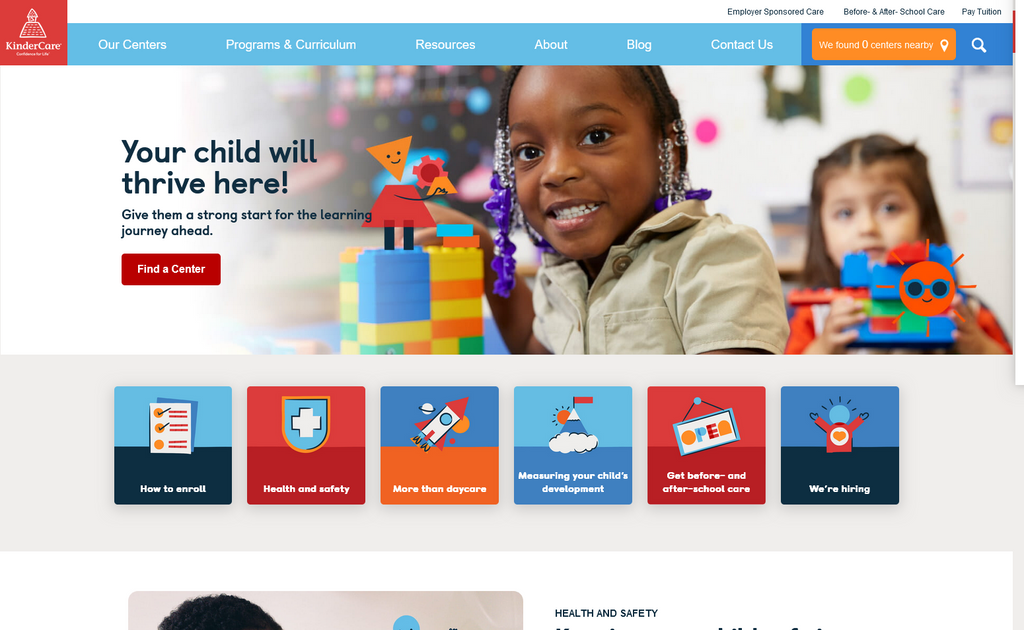 Website Design & Creation for daycare website URL 1