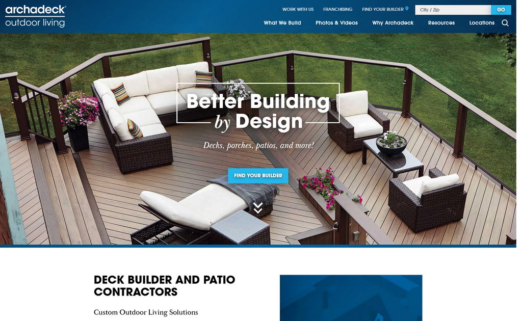 Website Design & Creation for deck building website URL 3