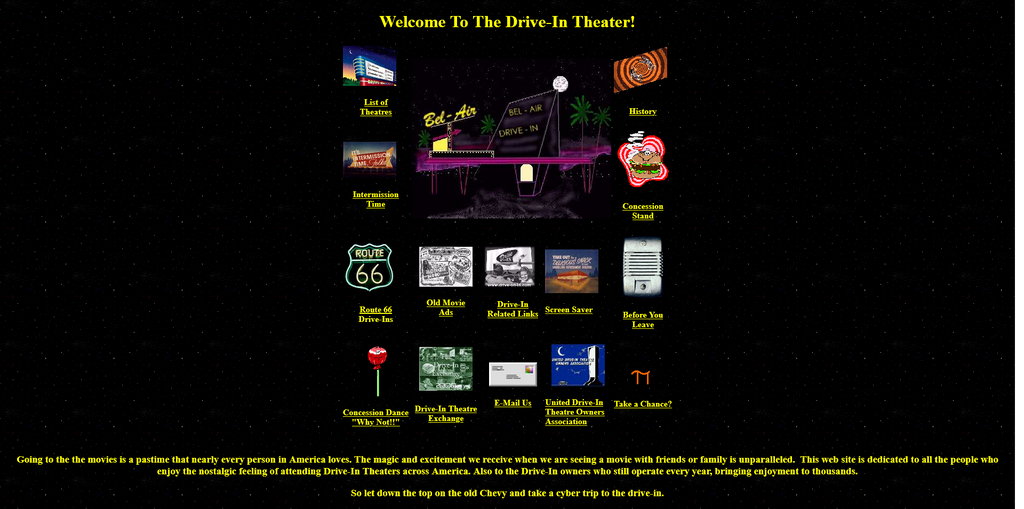 Website Design & Creation for drive in theater website URL 1