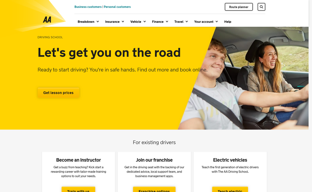 Website Design & Creation for driving school website URL 3