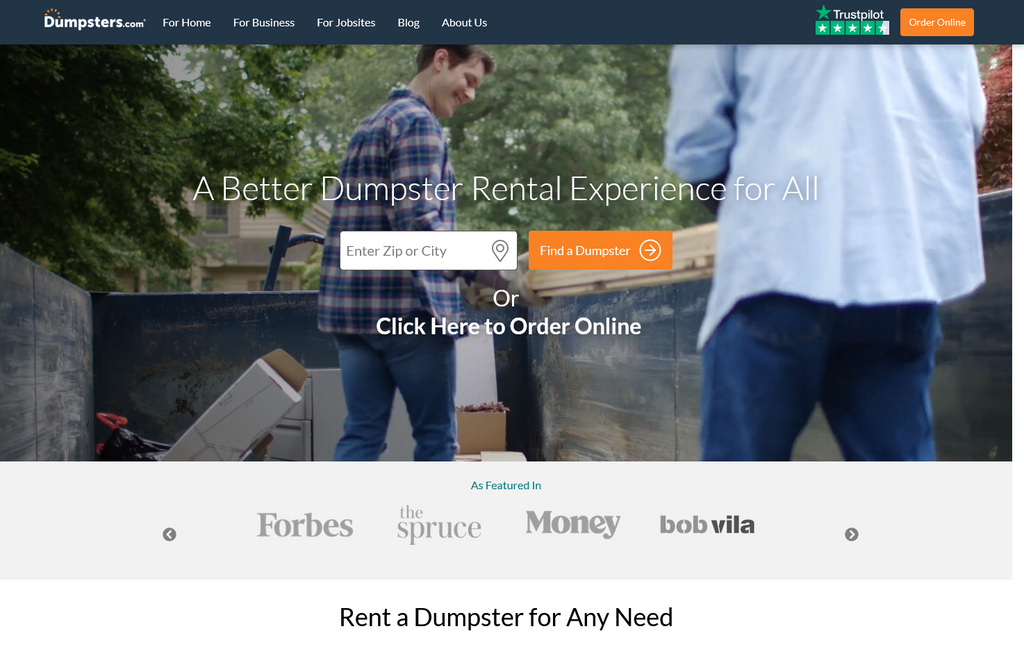 Website Design & Creation for dumpster rental website URL 2