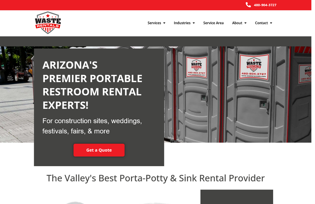 Website Design & Creation for dumpster rental website URL 3