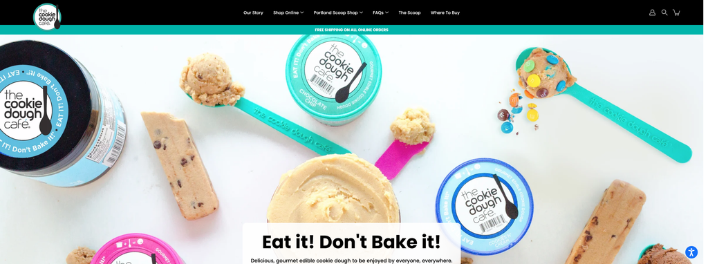 Website Design & Creation for edible cookie dough cafe website URL 5