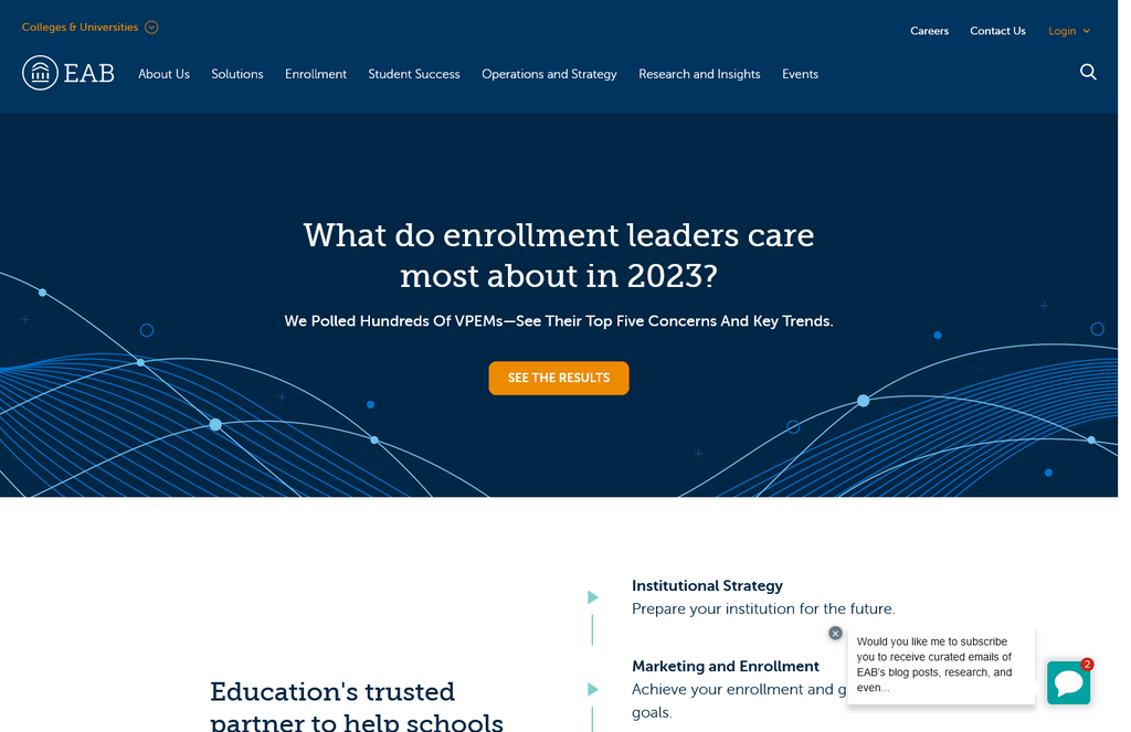 Website Design & Creation for education consulting website URL 2