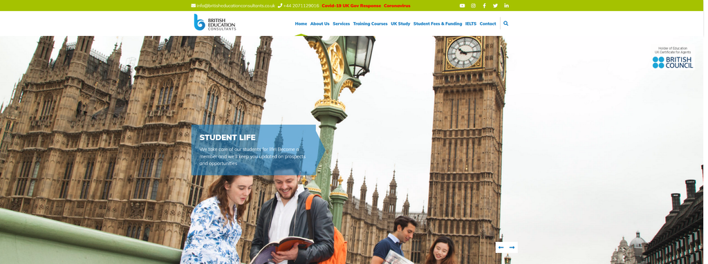 Website Design & Creation for education consulting website URL 4