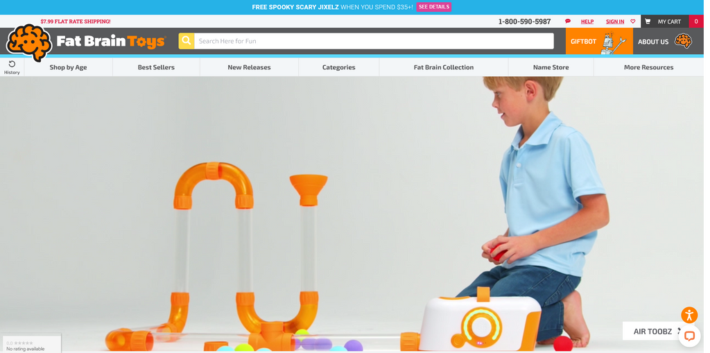 Website Design & Creation for educational toy website URL 1