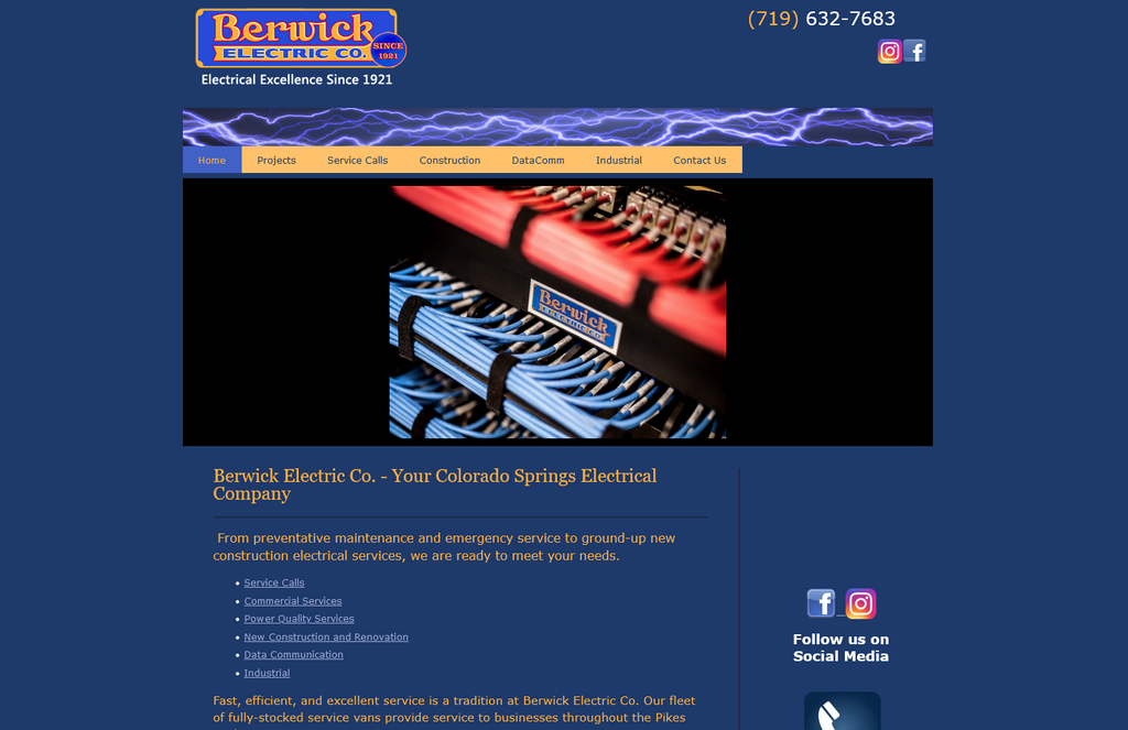 Website Design & Creation for electrical contractor website URL 2
