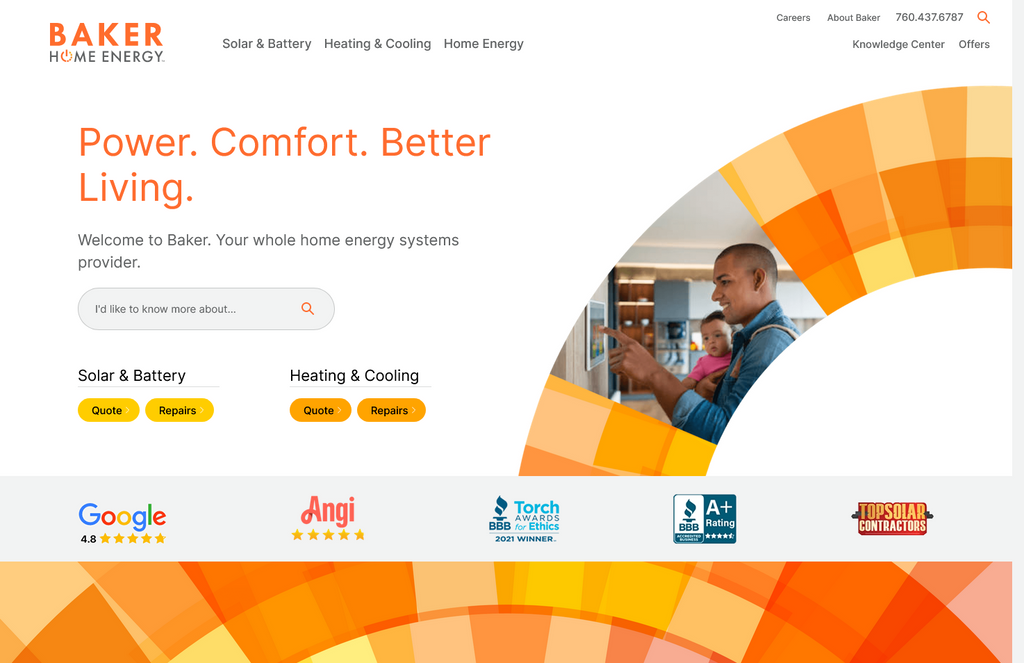 Website Design & Creation for electrical contractor website URL 3
