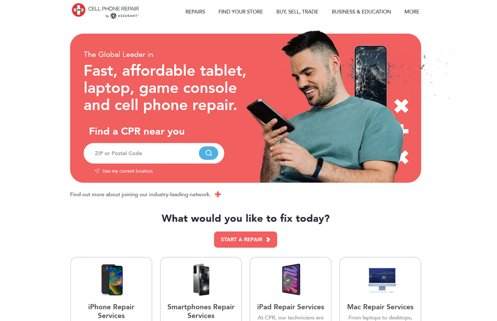 Website Design & Creation for electronics repair website URL 2