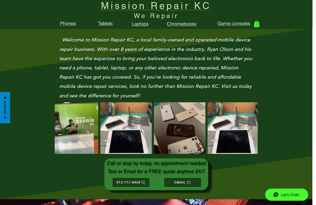 Website Design & Creation for electronics repair website URL 5