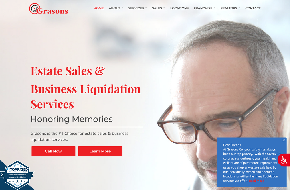 Website Design & Creation for estate sale company website URL 3