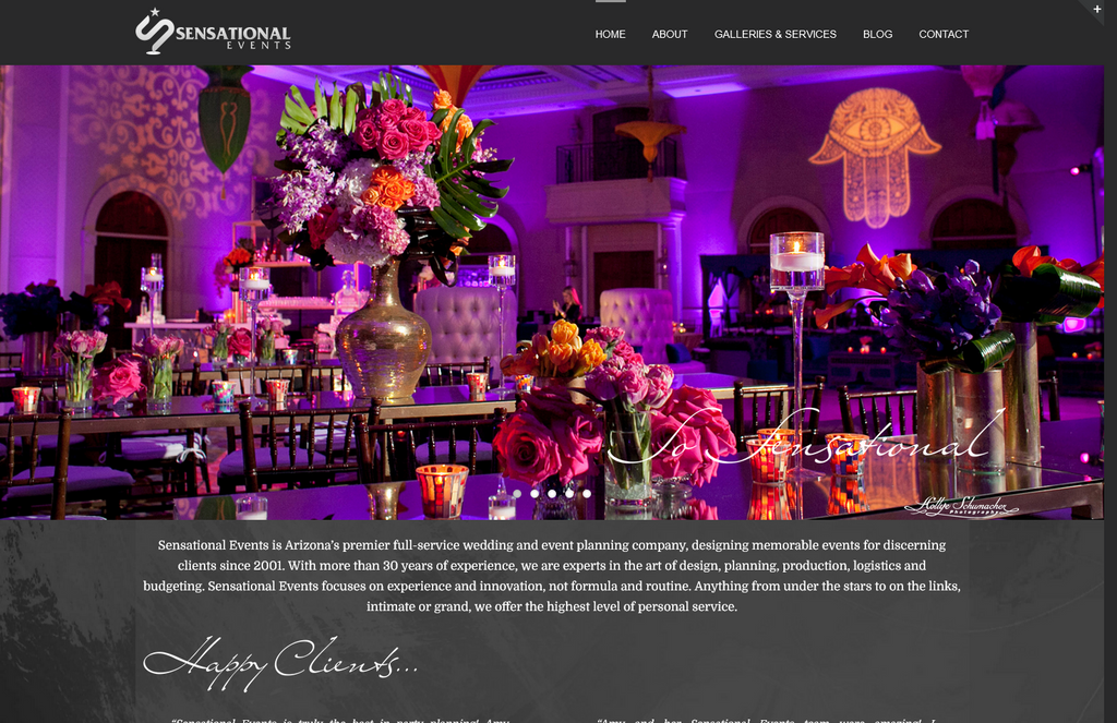 Website Design & Creation for event planner website URL 5