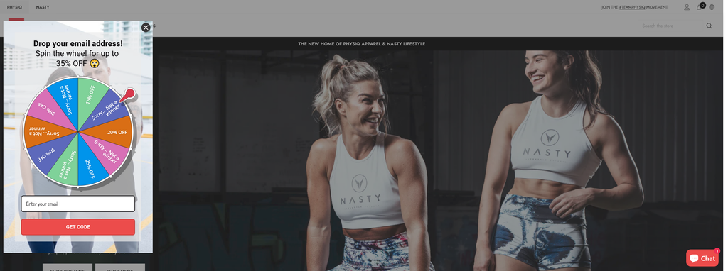 Website Design & Creation for exercise clothing store website URL 3