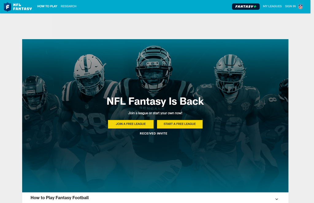 Website Design & Creation for fantasy sports website URL 5