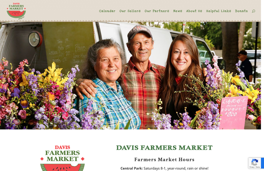 Website Design & Creation for farmers market website URL 2