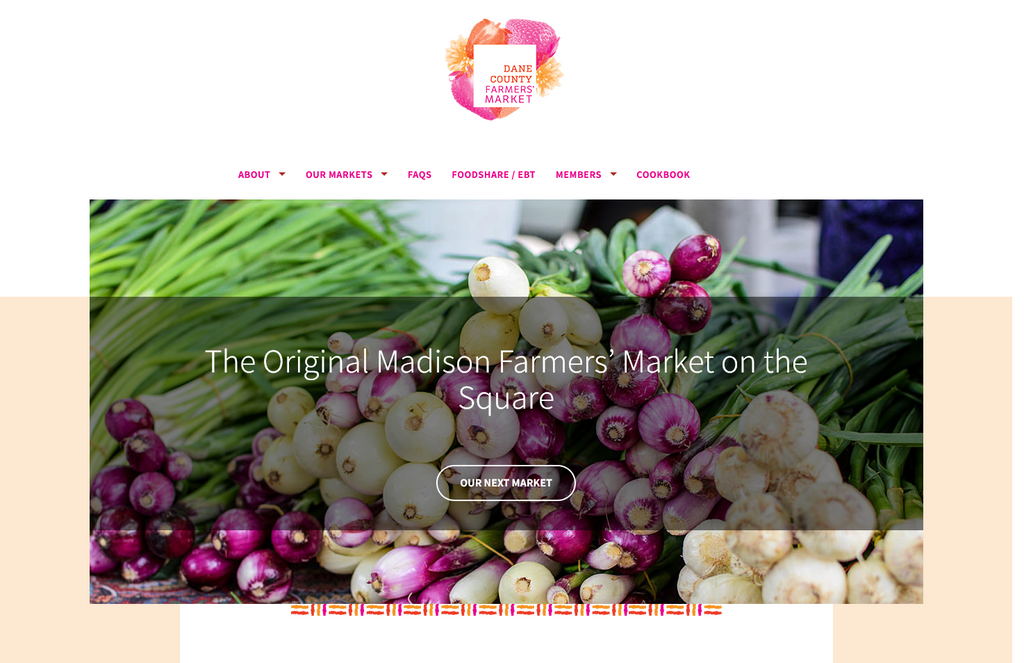 Website Design & Creation for farmers market website URL 5
