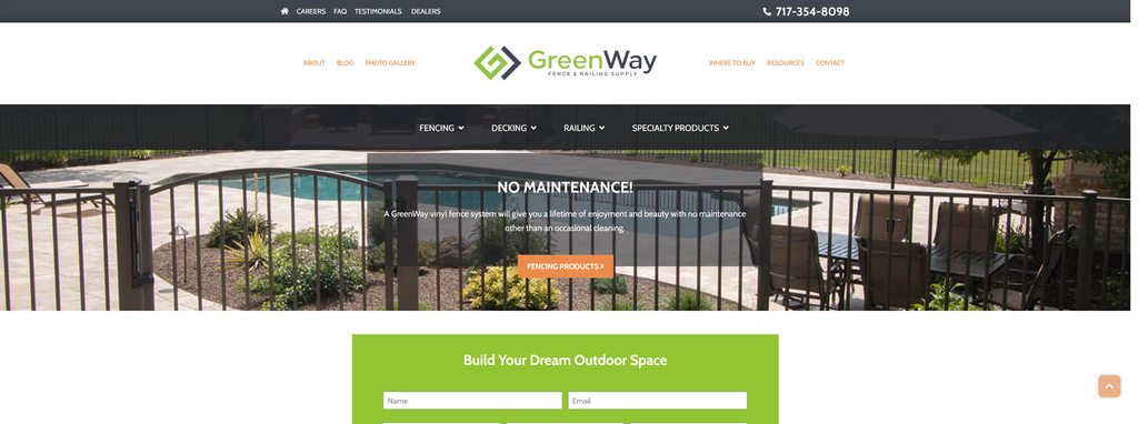 Website Design & Creation for fencing website URL 3