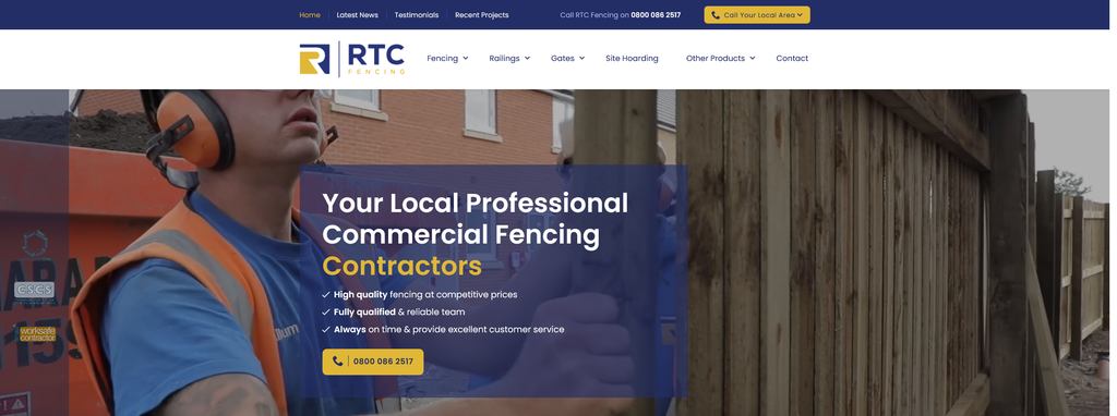 Website Design & Creation for fencing website URL 5