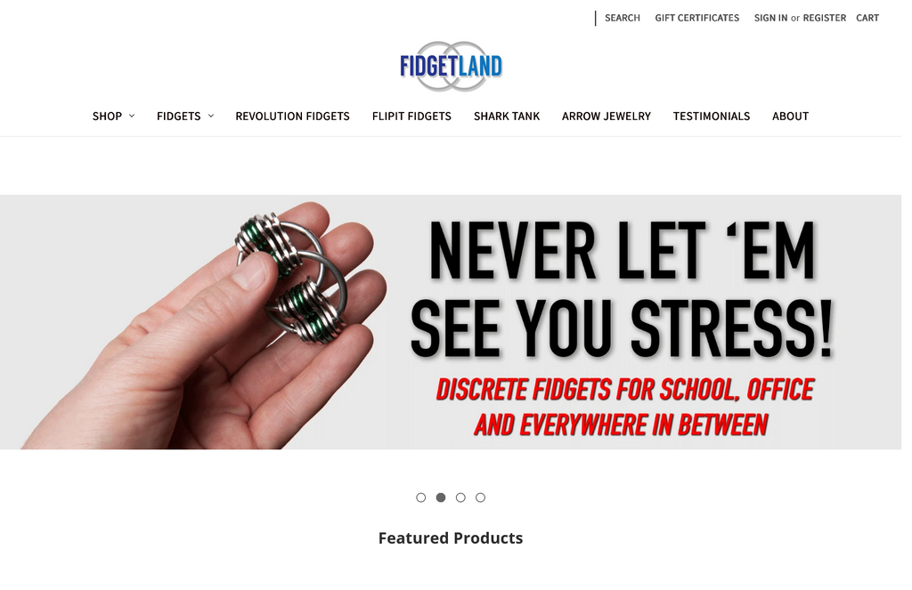 Website Design & Creation for fidget toy website URL 1