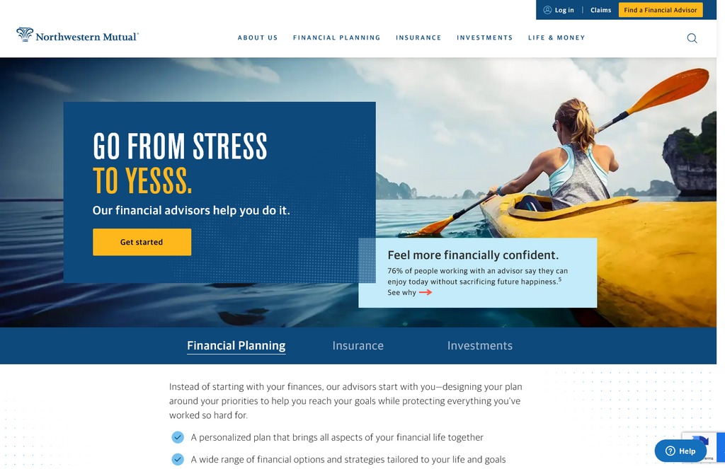 Website Design & Creation for financial planning firm website URL 2