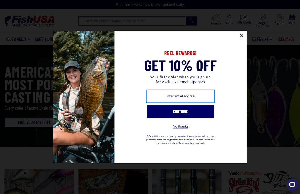 Website Design & Creation for fishing goods store website URL 3