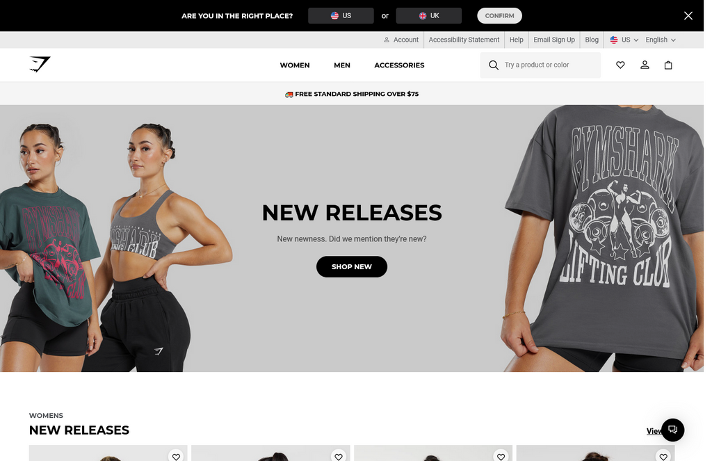 Website Design & Creation for fitness apparel website URL 4