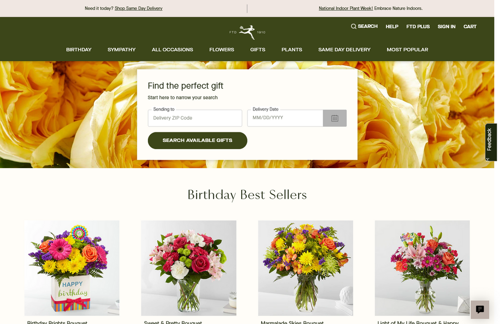Website Design & Creation for flower shop website URL 1