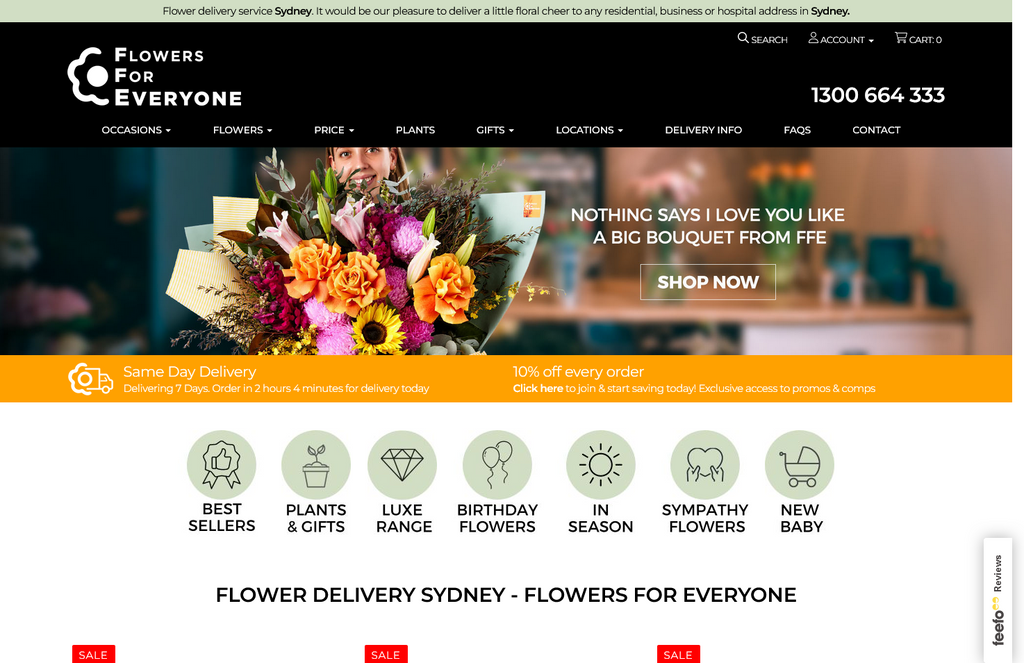 Website Design & Creation for flower shop website URL 3