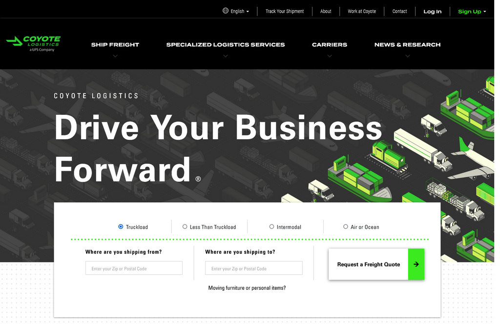 Website Design & Creation for freight brokerage website URL 3