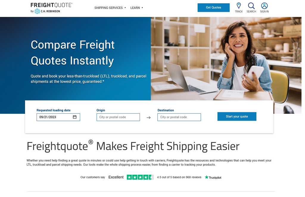 Website Design & Creation for freight brokerage website URL 5