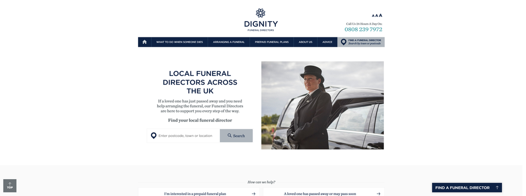 Website Design & Creation for funeral home website URL 3