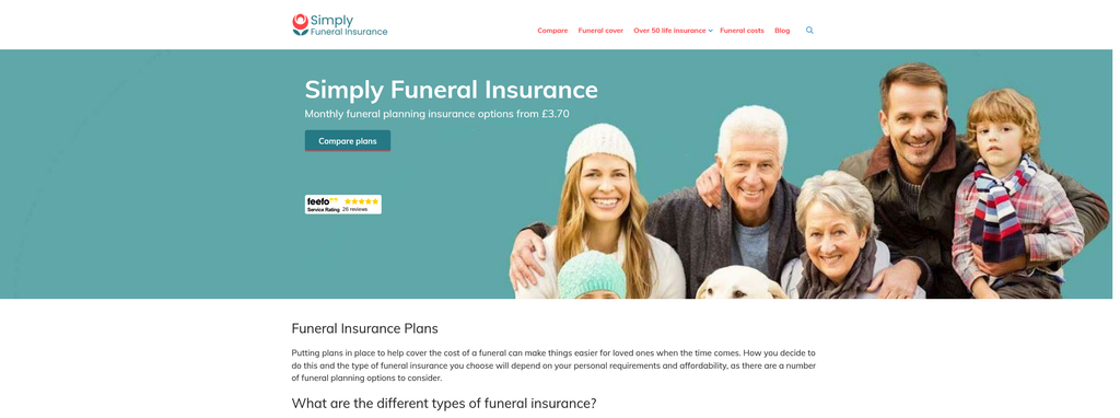 Website Design & Creation for funeral home website URL 5