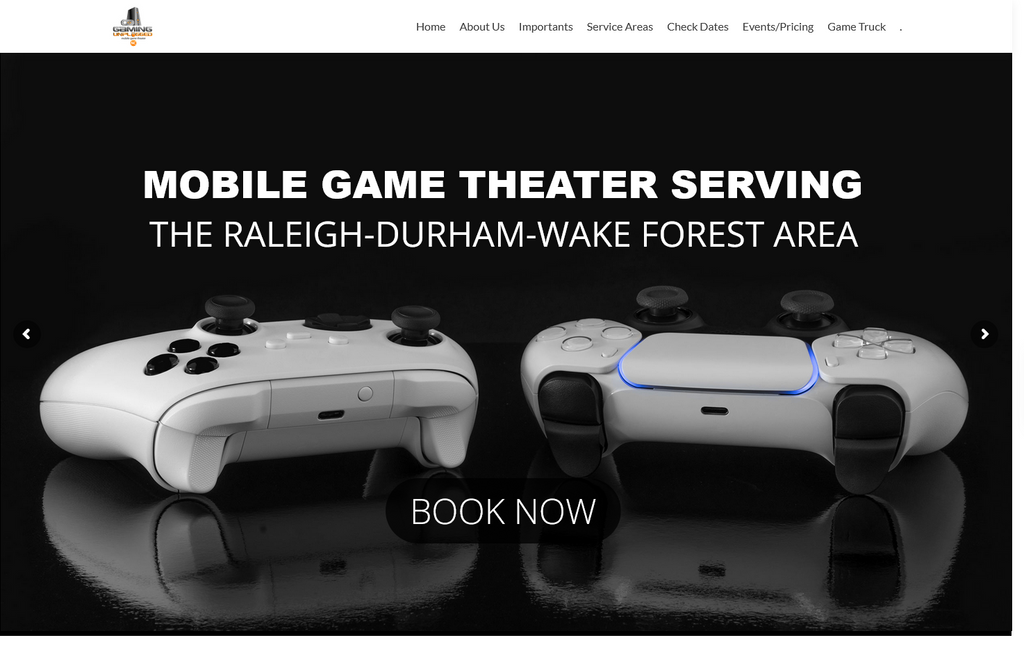 Website Design & Creation for game truck website URL 4