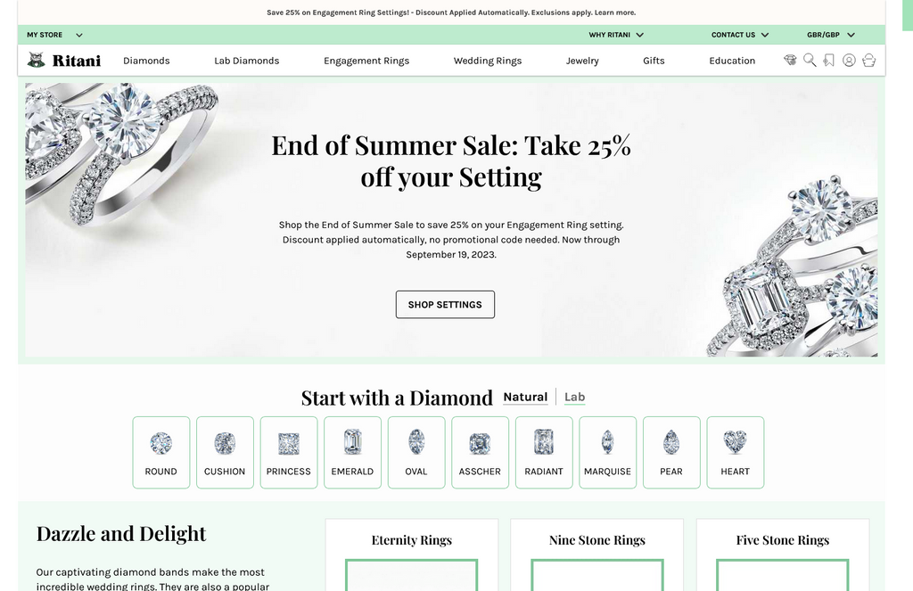 Website Design & Creation for gem sales website URL 4