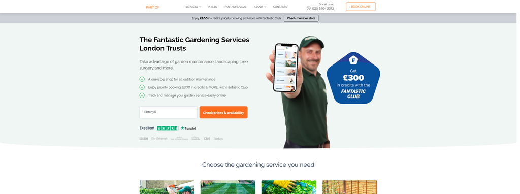 Website Design & Creation for general gardener website URL 4