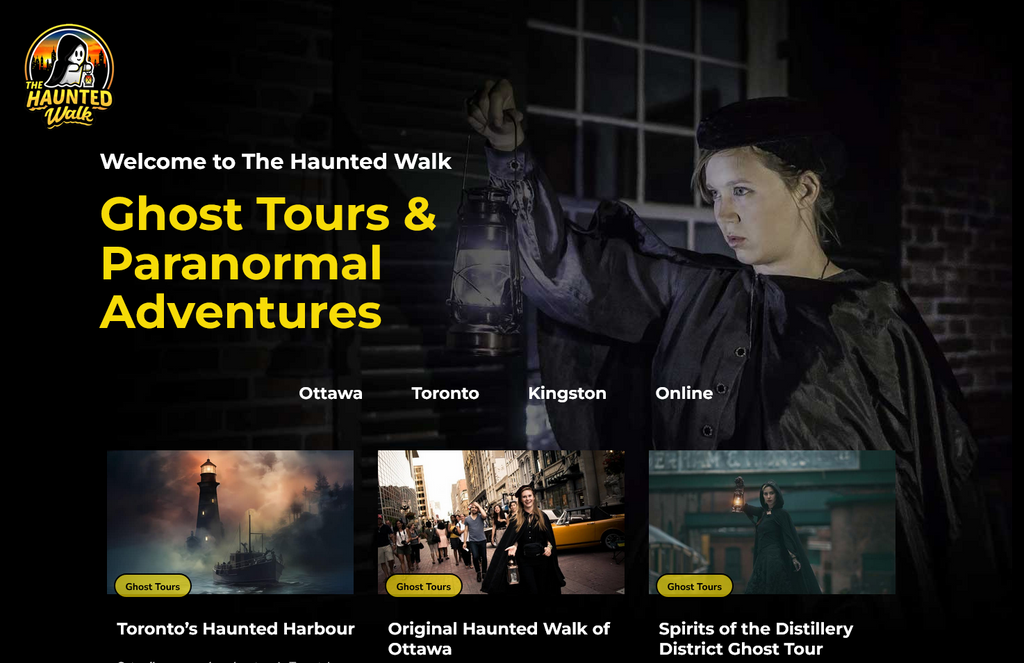 Website Design & Creation for ghost tour website URL 2