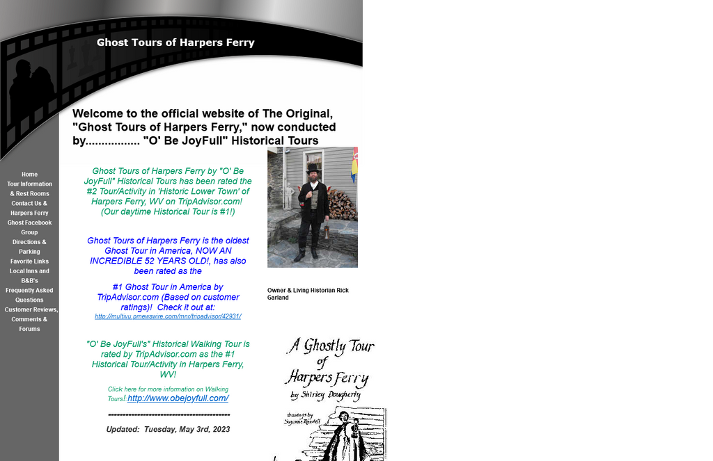 Website Design & Creation for ghost tour website URL 5