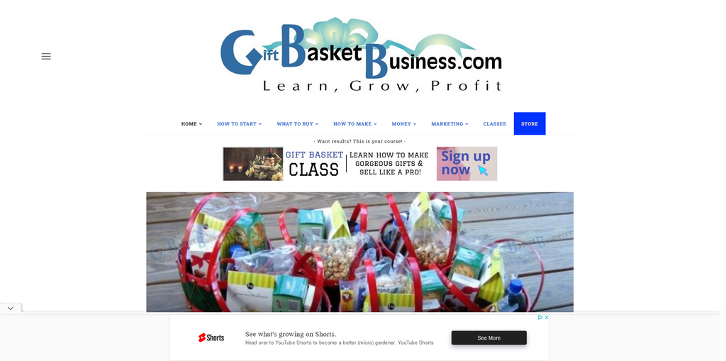 Website Design & Creation for gift basket website URL 1