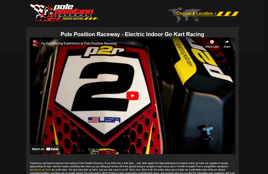 Website Design & Creation for go kart website URL 3