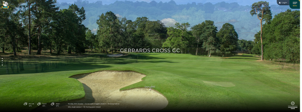 Website Design & Creation for golf club website URL 2