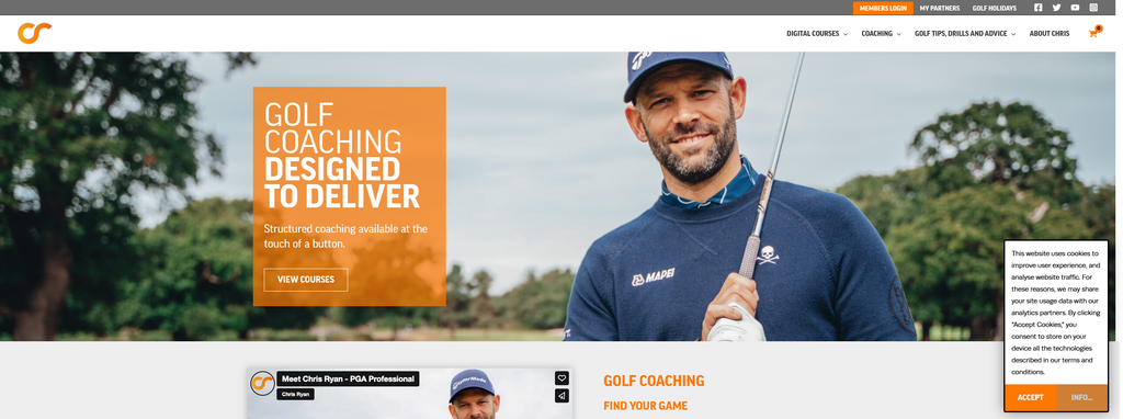 Website Design & Creation for golf coach website URL 5
